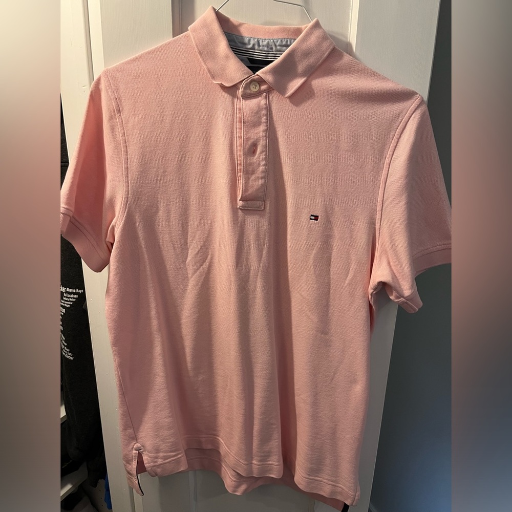 Men’s tommy hilfinger pink polo medium